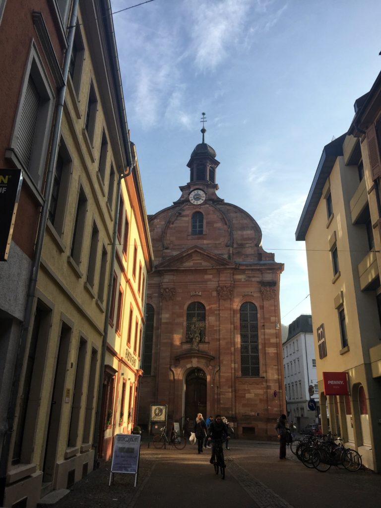 Beautiful street in Heidelberg, Germany