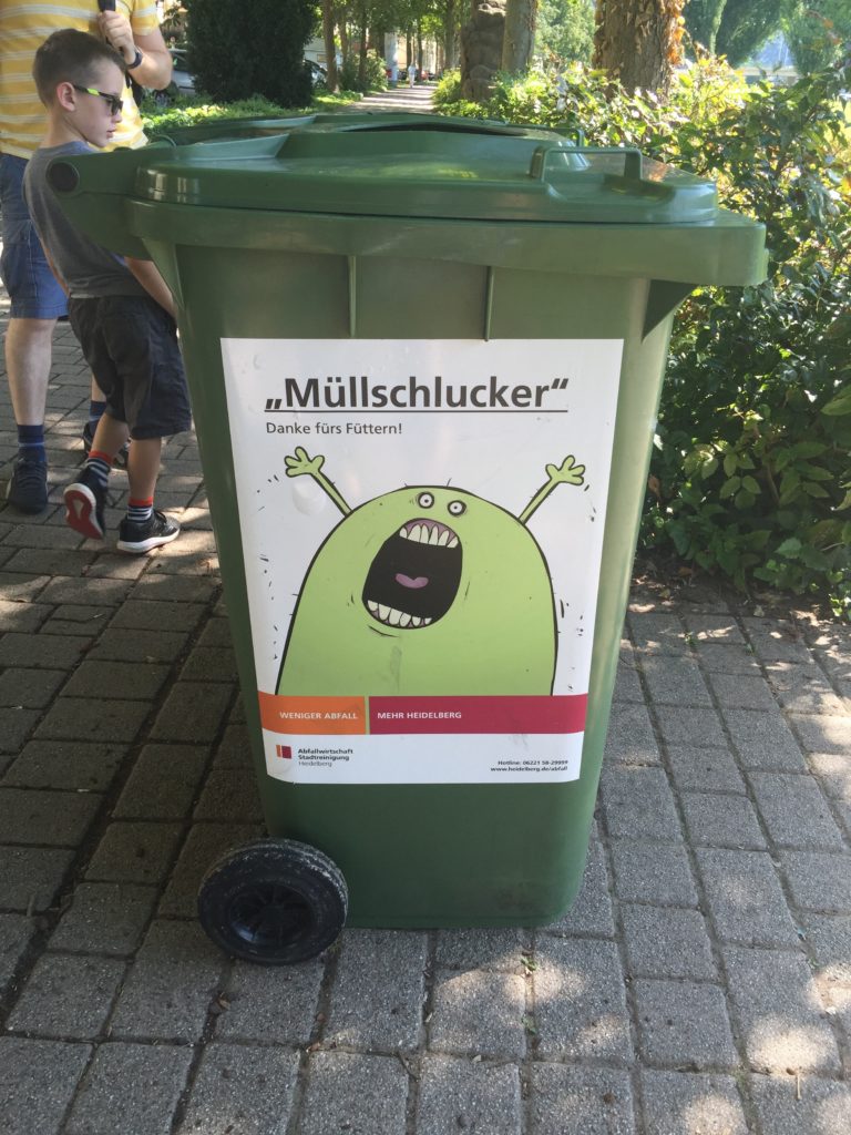 German public rubbish bin