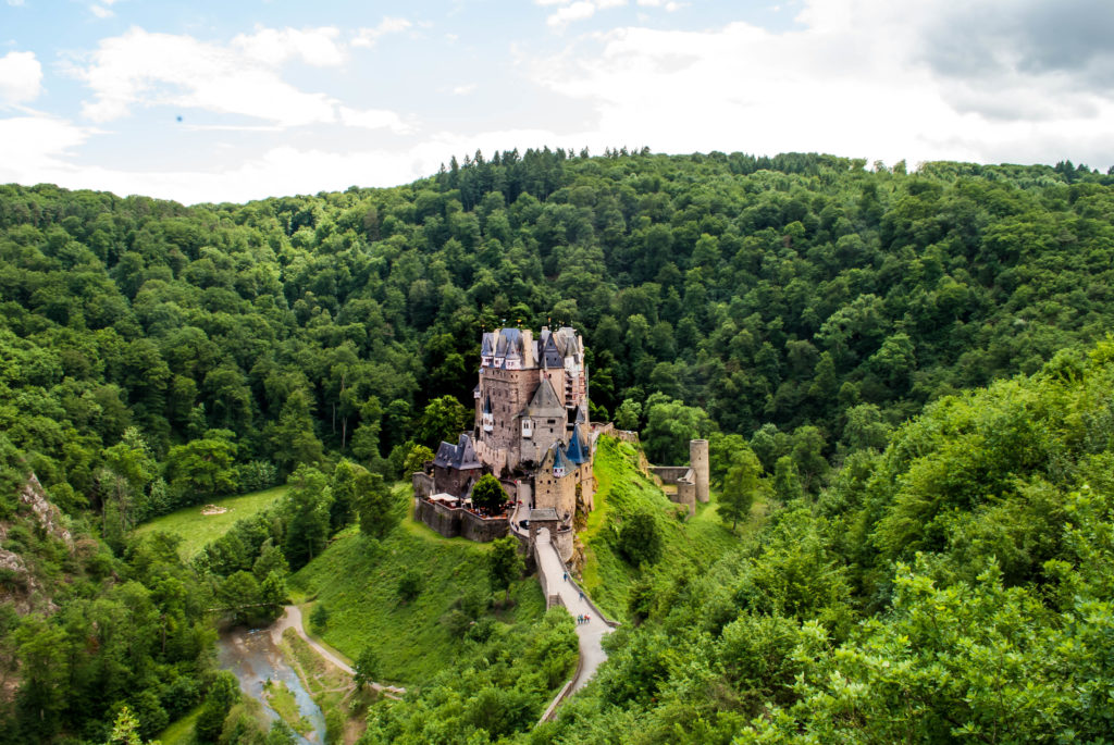 The gorgeous Burg Eltz nestled in its green valley.