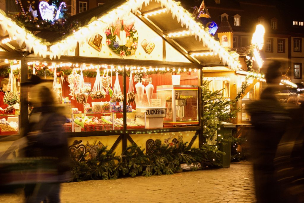 Who could resist this candy stall at a magical German Christmas market?