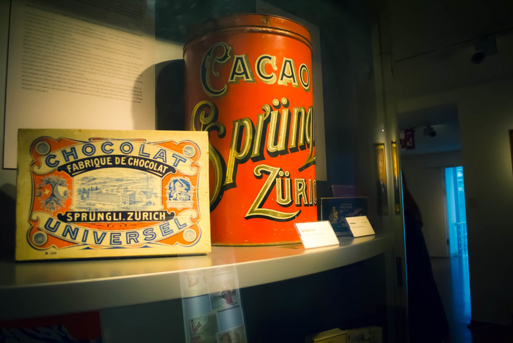 The Chocolate Museum's vintage packaging section is a dream for typeface lovers. 