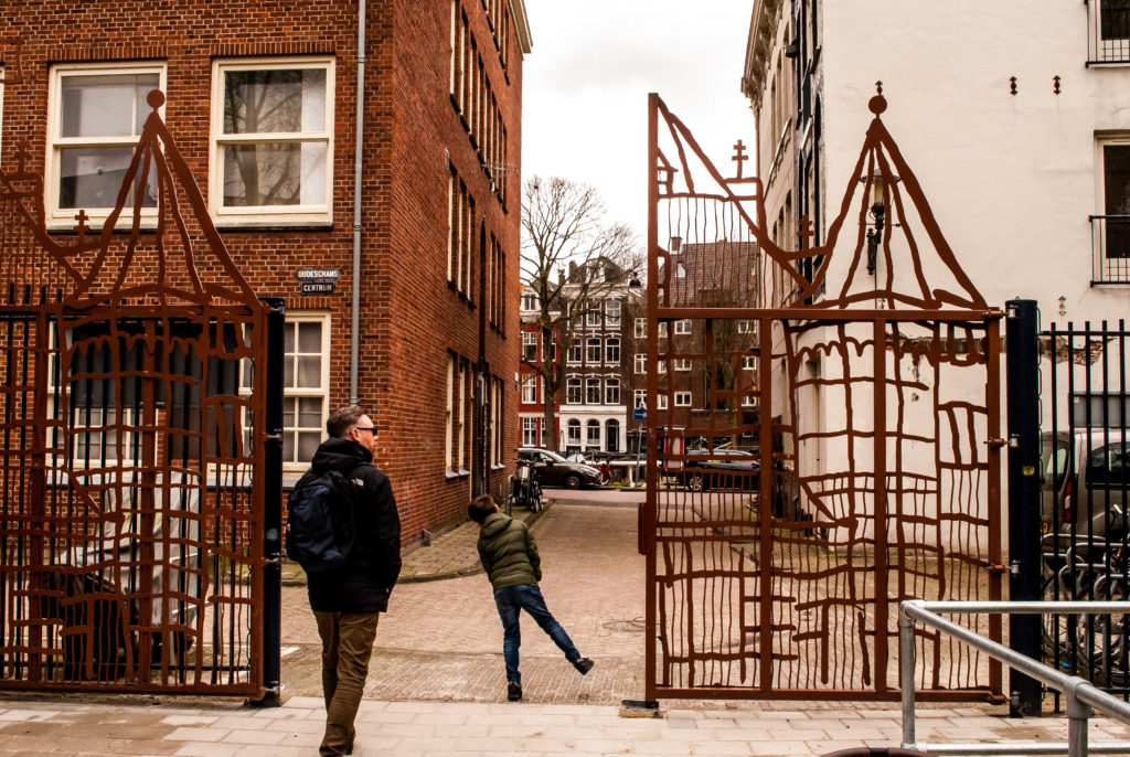 The gates of the co-op playground in Amsterdam.