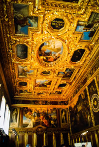 The fantastic Baroque interiors of the Doge's Palace.